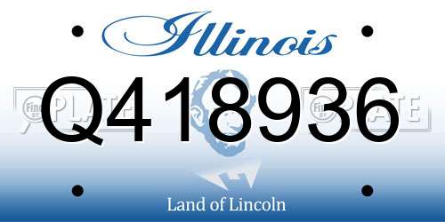 Q418936 Illinois License Plate