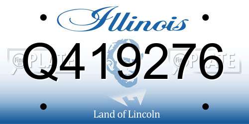 Q419276 Illinois License Plate