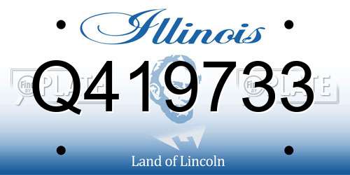 Q419733 Illinois License Plate
