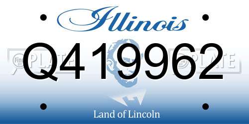 Q419962 Illinois License Plate