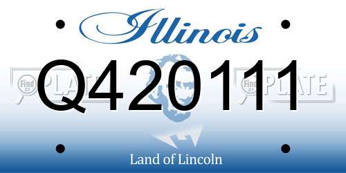 Q420111 Illinois License Plate