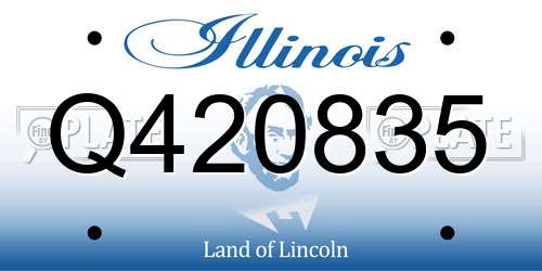 Q420835 Illinois License Plate