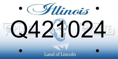 Q421024 Illinois License Plate