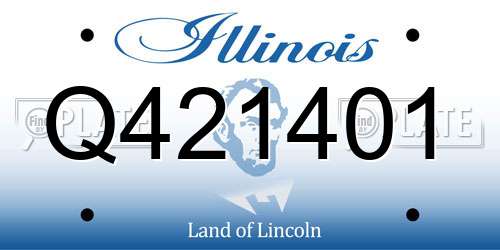 Q421401 Illinois License Plate