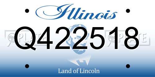 Q422518 Illinois License Plate