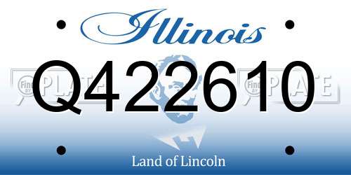 Q422610 Illinois License Plate