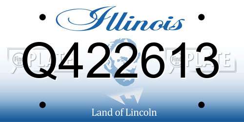 Q422613 Illinois License Plate