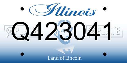 Q423041 Illinois License Plate