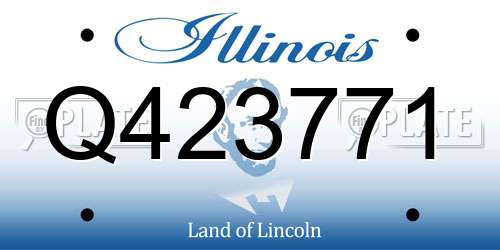 Q423771 Illinois License Plate