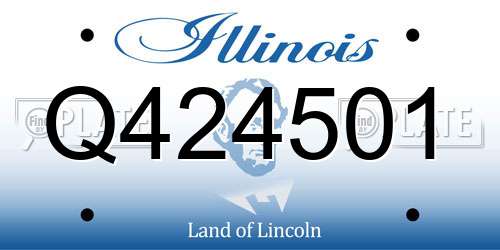Q424501 Illinois License Plate