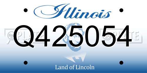 Q425054 Illinois License Plate