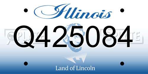 Q425084 Illinois License Plate