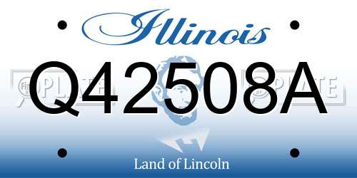 Q42508A Illinois License Plate
