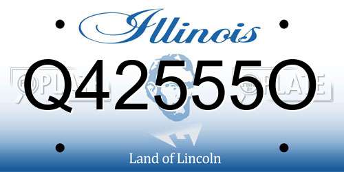 Q42555O Illinois License Plate