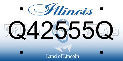 Q42555Q Illinois License Plate
