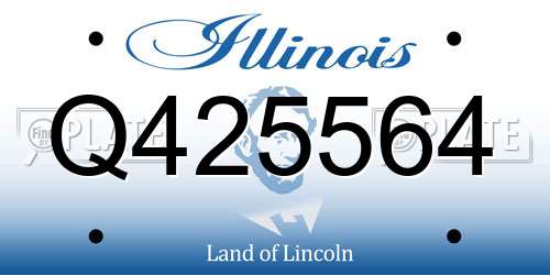 Q425564 Illinois License Plate