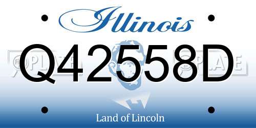 Q42558D Illinois License Plate