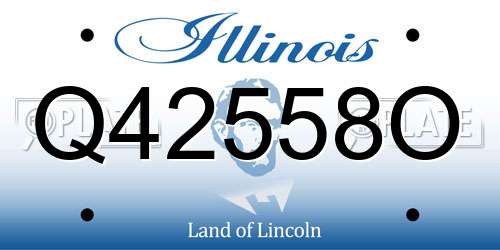 Q42558O Illinois License Plate
