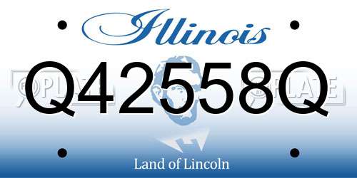 Q42558Q Illinois License Plate