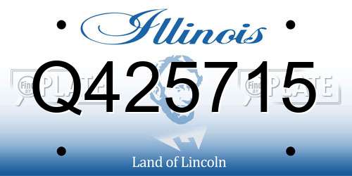 Q425715 Illinois License Plate