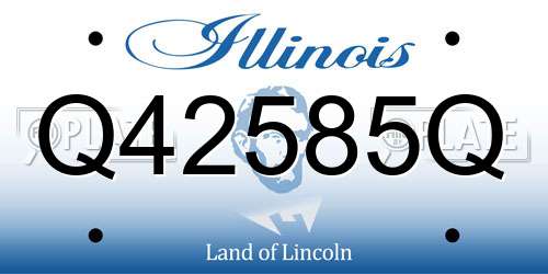 Q42585Q Illinois License Plate