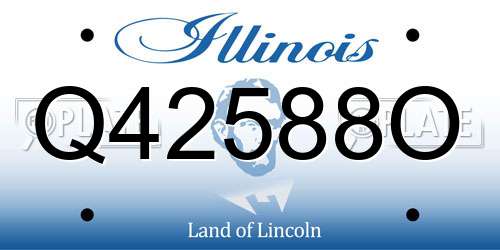 Q42588O Illinois License Plate