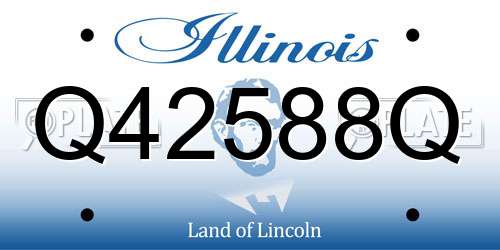 Q42588Q Illinois License Plate