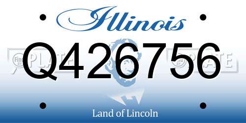 Q426756 Illinois License Plate