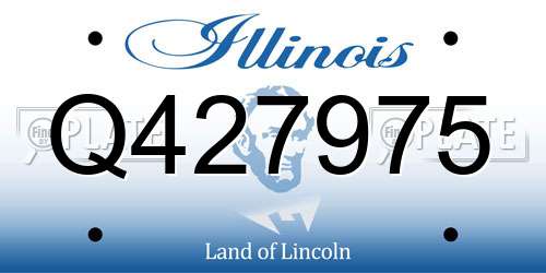 Q427975 Illinois License Plate