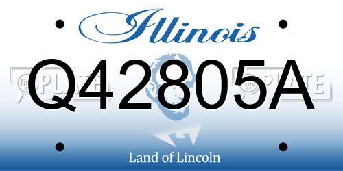 Q42805A Illinois License Plate