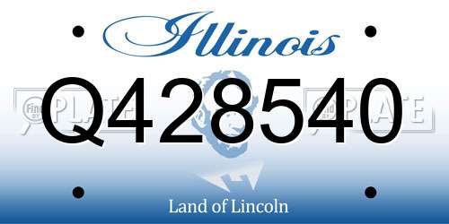 Q428540 Illinois License Plate