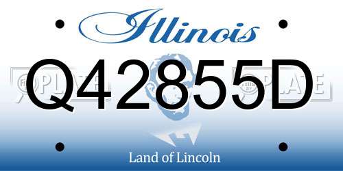Q42855D Illinois License Plate