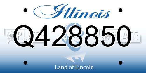 Q428850 Illinois License Plate