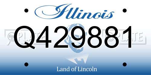 Q429881 Illinois License Plate