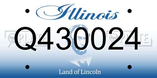 Q430024 Illinois License Plate