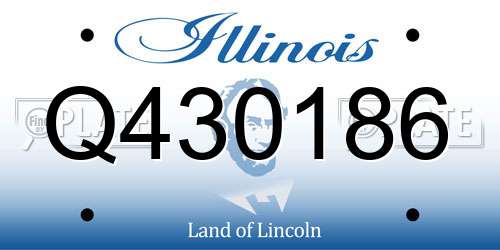 Q430186 Illinois License Plate