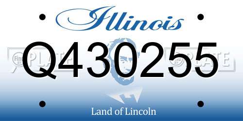 Q430255 Illinois License Plate