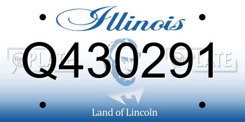 Q430291 Illinois License Plate