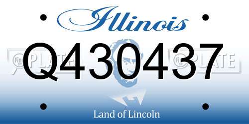 Q430437 Illinois License Plate