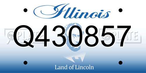 Q430857 Illinois License Plate