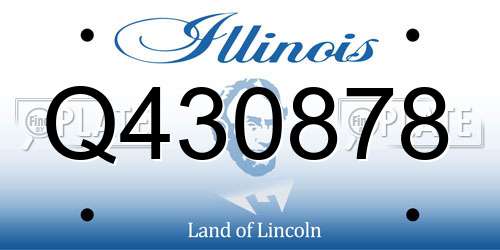Q430878 Illinois License Plate