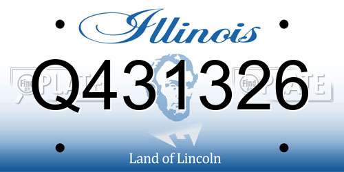 Q431326 Illinois License Plate