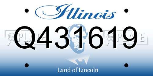Q431619 Illinois License Plate
