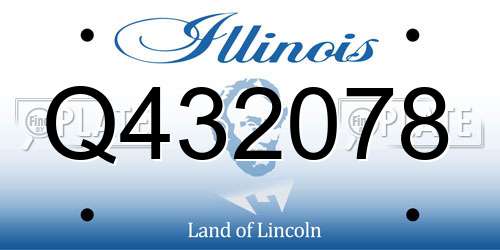 Q432078 Illinois License Plate
