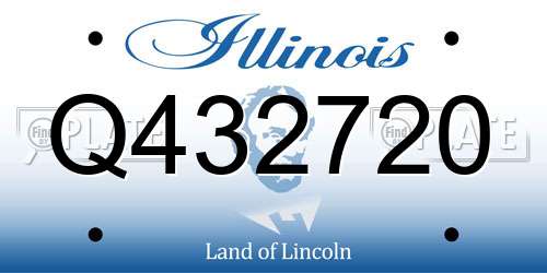 Q432720 Illinois License Plate