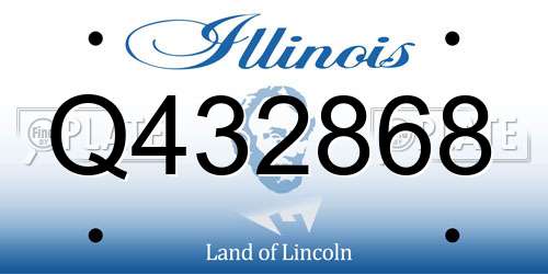 Q432868 Illinois License Plate