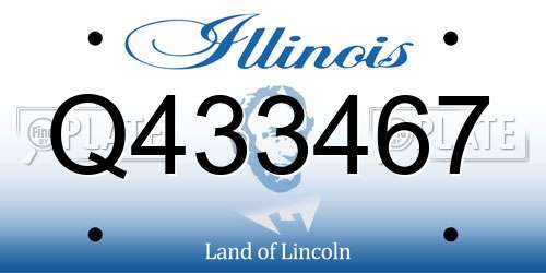 Q433467 Illinois License Plate