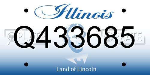 Q433685 Illinois License Plate