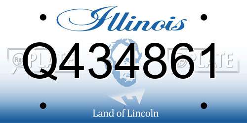 Q434861 Illinois License Plate