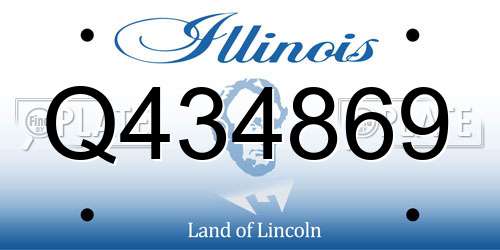 Q434869 Illinois License Plate